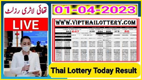 Thailand Lottery Results 01/04/2023 – Thai Lottery 1st April 2566.
